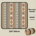 Brunei Darussalam Extra Large 200x200cm Waterproof Picnic Mat - Portable Thickened Oxford Cloth Outdoor Camping Blanket for Beach, Parks and Family Outings