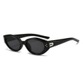 Black Retro Oval Sunglasses for Women | Face-Slimming High-End Design | Ultra-Light UV Protection 3-Piece Set