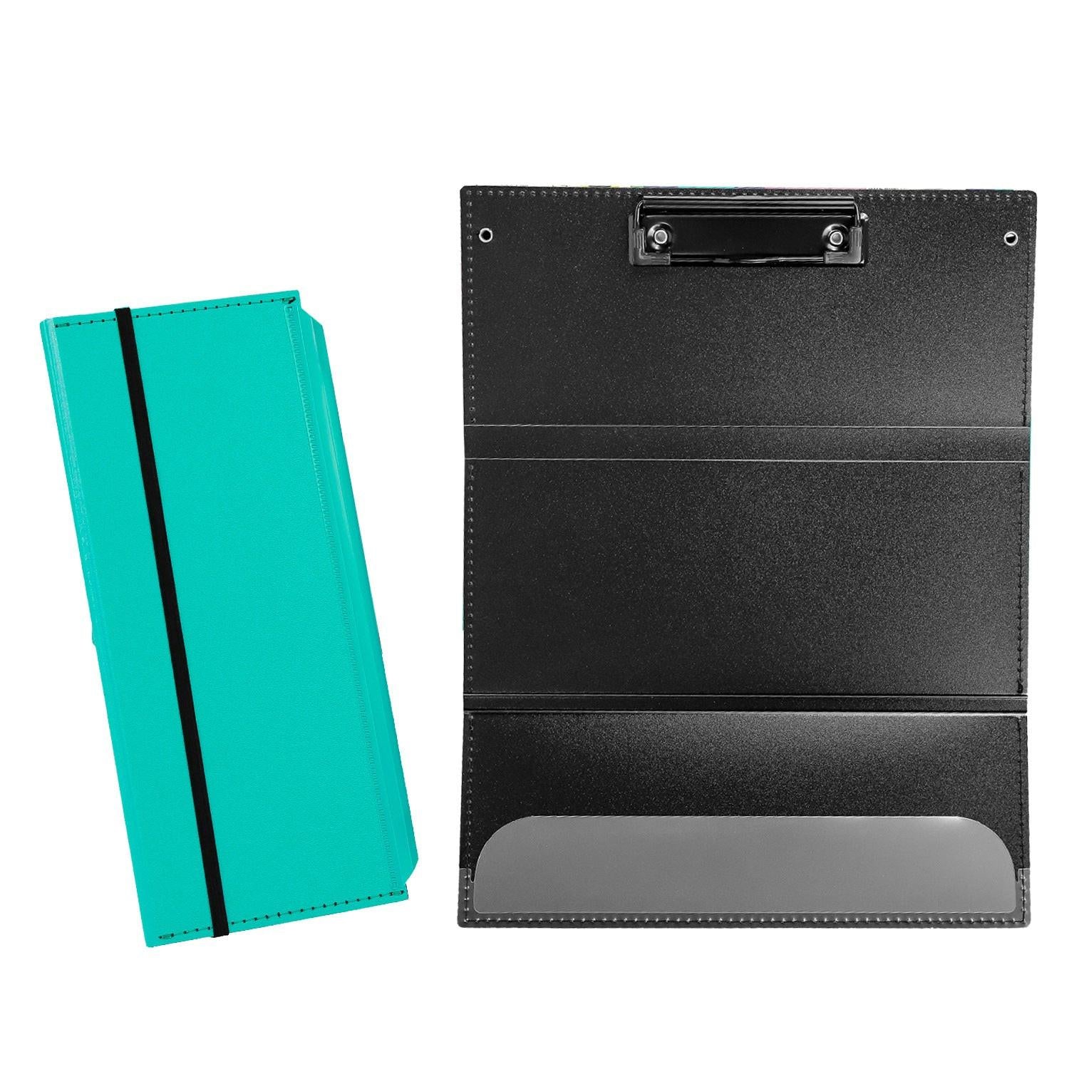 Dark Blue Professional Trifold Nursing Clipboard | Foldable A4 Medical Folder for Clinicals | Portable Nursing Student Storage Clipboard.