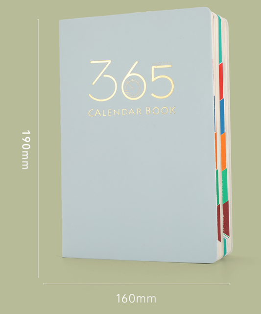 Green 2026 Daily Planner & 365 Days Calendar Book | Professional Time Management Organizer | Work Efficiency Handbook 190x160mm.