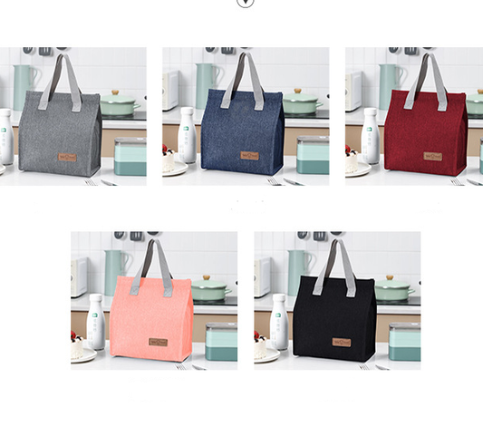 Premium 5-Piece Insulated Lunch Bag Set | Thermal Bento Tote with Aluminum Foil Lining | Portable Cooler Bag for Students and Office.