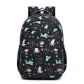 Black Premium Large Capacity Cute Cartoon Student Backpack | Multi-Layered Casual School Bag | Ergonomic Travel Daypack for Kids 46cm.