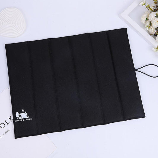 3PCS Black Portable Outdoor Folding Seat Cushion - 42cm x 32cm for Camping and Hiking.