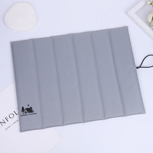 3 PCS Grey Portable Outdoor Folding Seat Cushion - 42cm x 32cm for Camping and Hiking.