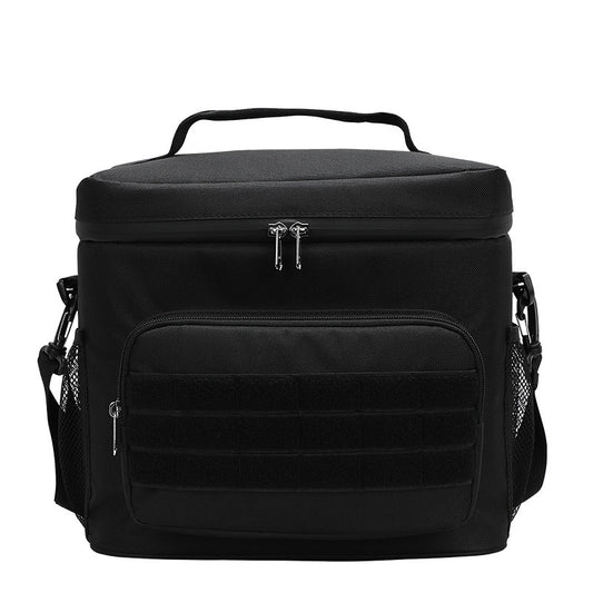 Black Tactical Insulated Camouflage Lunch Bag | Large Capacity Waterproof Oxford Cooler | Portable Thermal Meal Prep Tote for Work and Outdoor