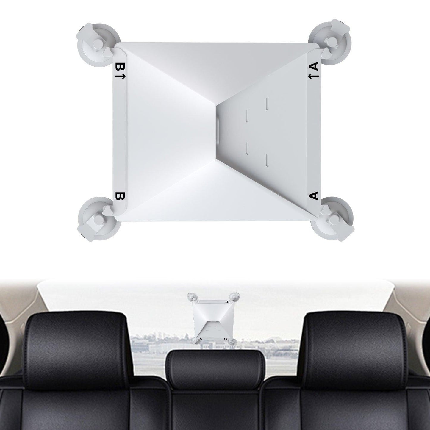 10 Pcs White Heavy-Duty Suction Cup Mount for Starlink Mini - All-Weather Car, RV & Boat Bracket.