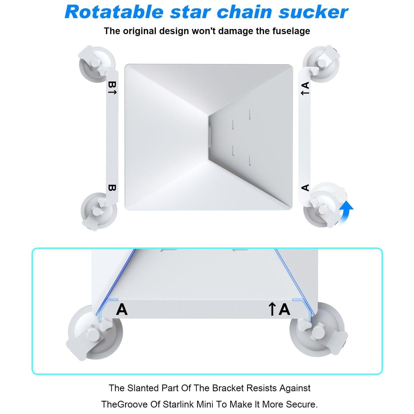 10 Pcs White Heavy-Duty Suction Cup Mount for Starlink Mini - All-Weather Car, RV & Boat Bracket.