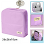 Purple Magnetic Compartmentalized Standing Cosmetic Bag â Large Capacity with Mirror, Travel Makeup Organizer (26Ã10Ã26 cm).