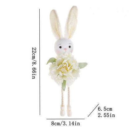 Pink Easter Bunny Flower Hanging Decoration for Home, Garden or Party Scene
