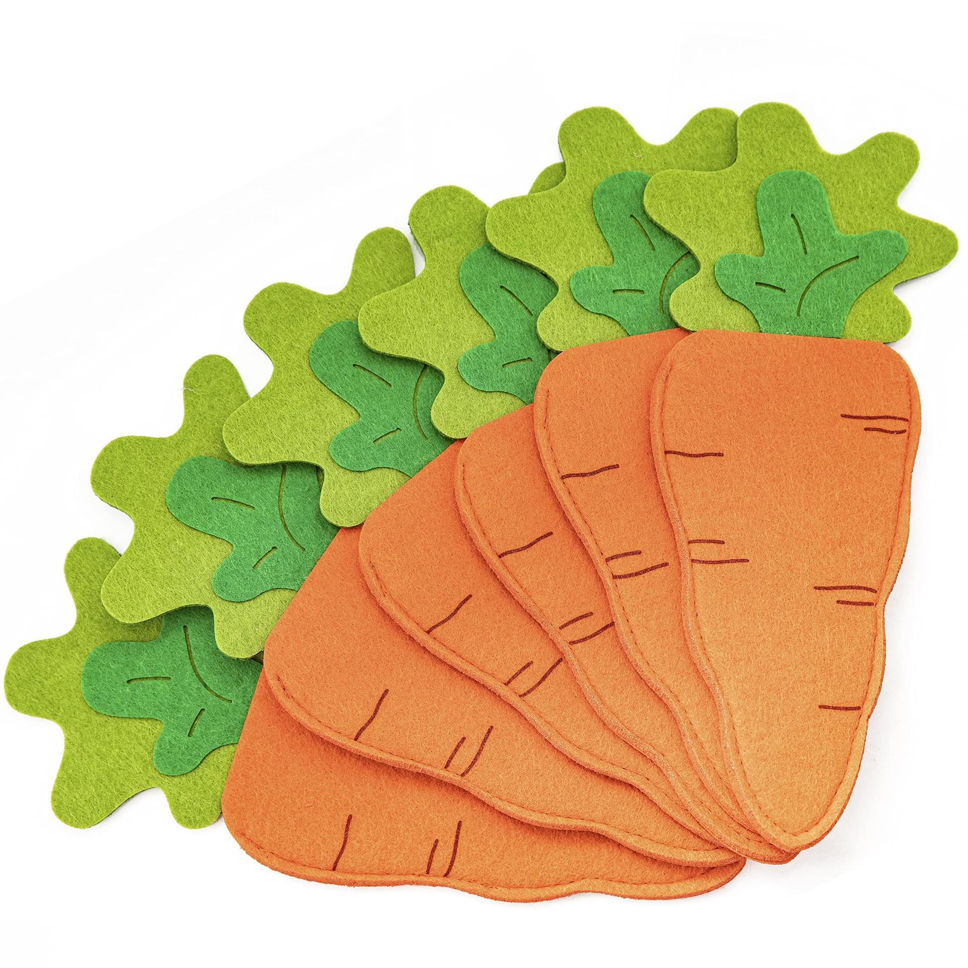 6-Pack Carrot-Shaped Utensil Pouch Set â Easter-Themed Cutlery Case for Kids and Families.