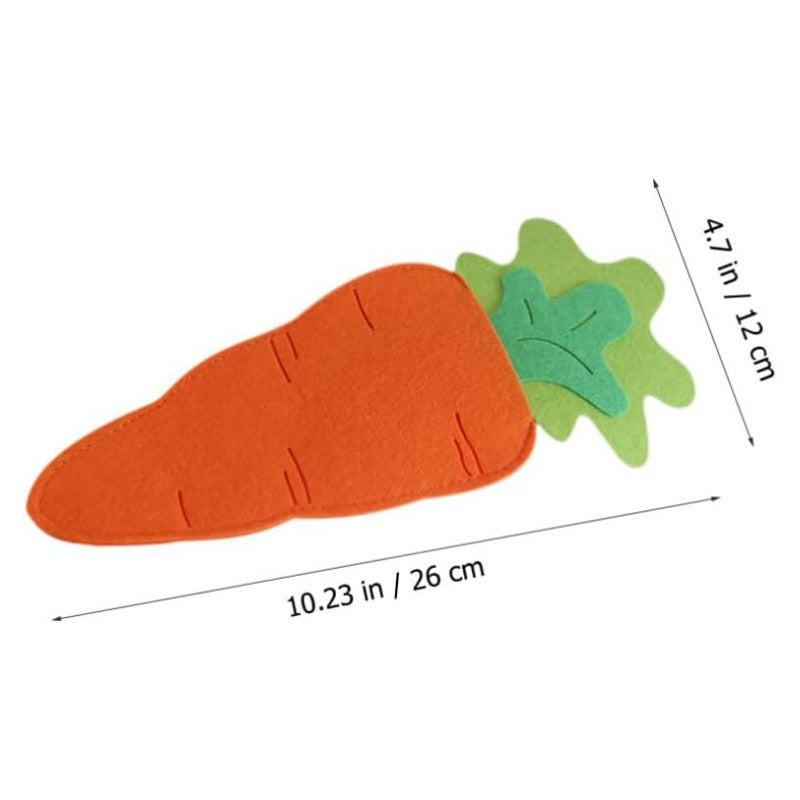 6-Pack Carrot-Shaped Utensil Pouch Set â Easter-Themed Cutlery Case for Kids and Families.