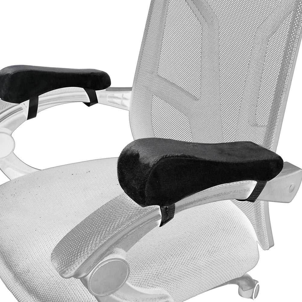 Grey 2-Pack Chair Armrest Pad – Memory Foam Elbow Support Cushion for Office and Home Chairs