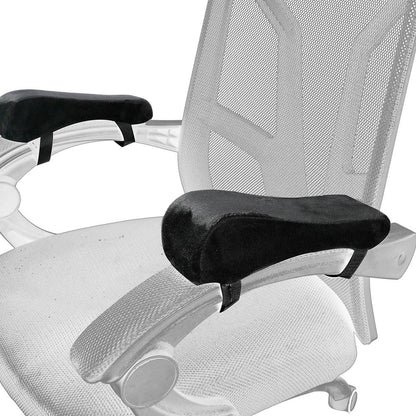 Grey 2-Pack Chair Armrest Pad – Memory Foam Elbow Support Cushion for Office and Home Chairs