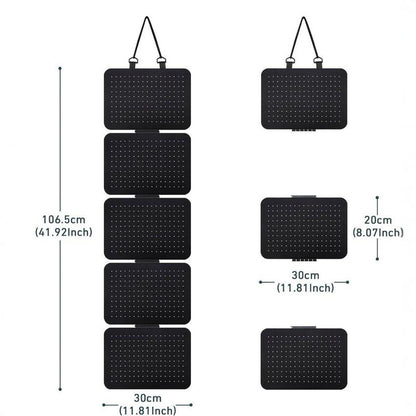 Black Pin Storage Hanging Organizer – 5-Piece Removable Felt Board Display Rack for Brooches, Badges & Collectibles