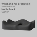 Black Ergonomic Memory Foam Seat Cushion – Coccyx Relief for Office, Car and Long Sitting