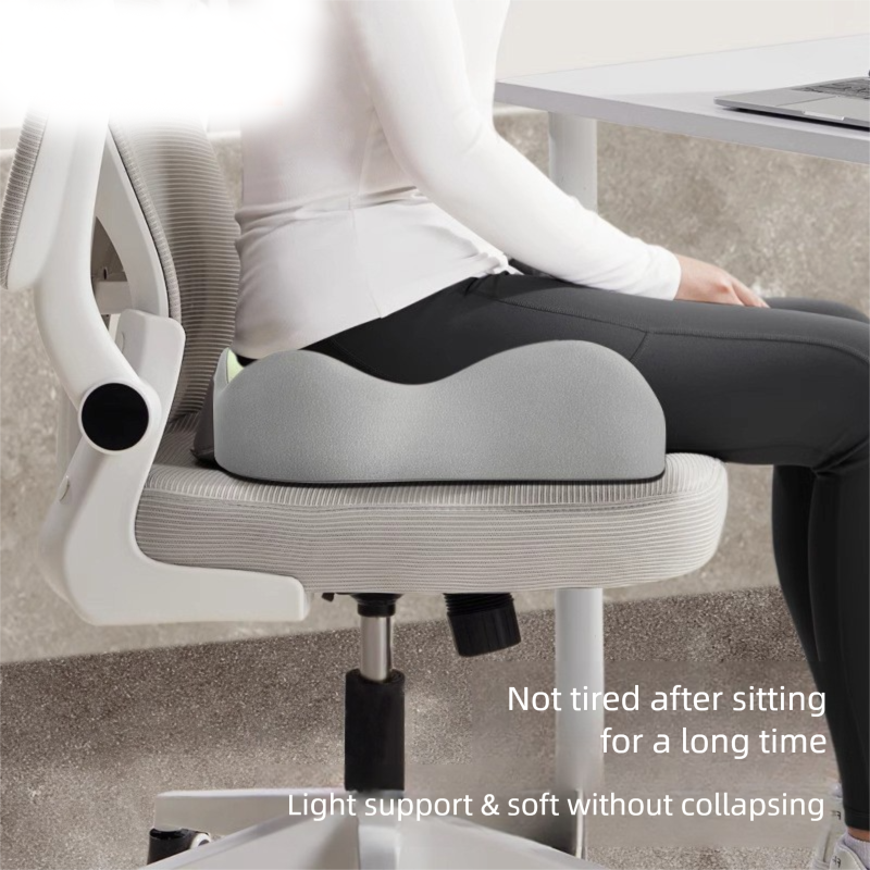 Black Ergonomic Memory Foam Seat Cushion – Coccyx Relief for Office, Car and Long Sitting