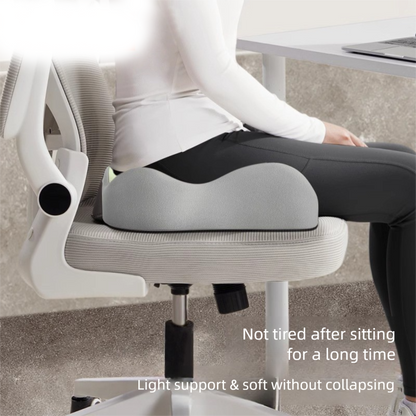 Black Ergonomic Memory Foam Seat Cushion – Coccyx Relief for Office, Car and Long Sitting