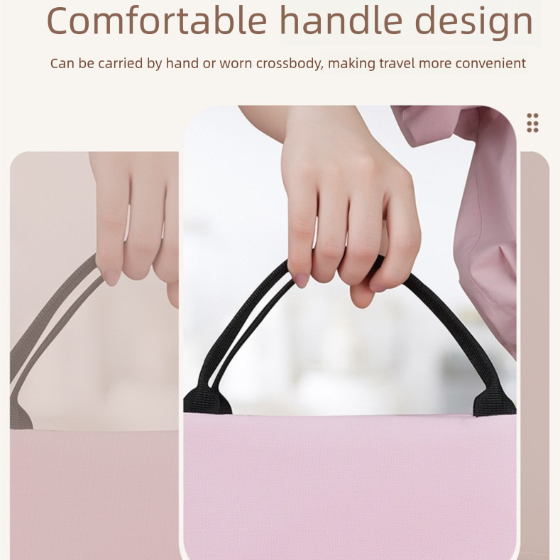 Pink Double-Layer Insulated Lunch Bag with Aluminum Foil Lining, Thermal Food Carrier for Hot & Cold Meals â Large Capacity, Reusable & Easy to Clean.