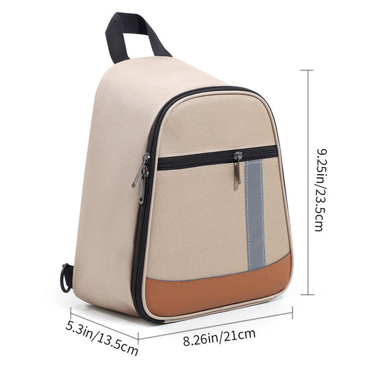 Khaki Portable Insulated Lunch Bag with Thick Aluminum Foil Lining â Oxford Fabric Thermal Food Carrier for Work, School, Travel & Outdoor Use.