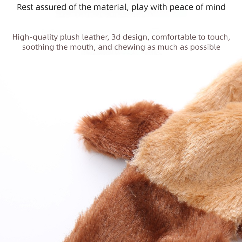 3-Pack Plush Pet Toys with Squeaker – Durable Fur-Textured Chew Toys for Dogs, Featuring Three Distinct Designs for Long-Lasting Fun