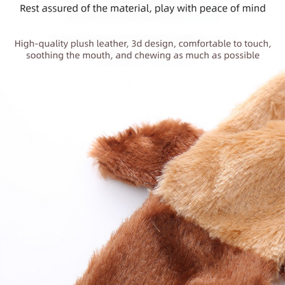 3-Pack Plush Pet Toys with Squeaker – Durable Fur-Textured Chew Toys for Dogs, Featuring Three Distinct Designs for Long-Lasting Fun