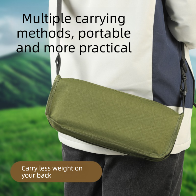 Green Portable Folding Backpack Stool with Carrying Case – Compact, Durable Outdoor Seat for Camping, Hiking, Fishing & Travel(small)
