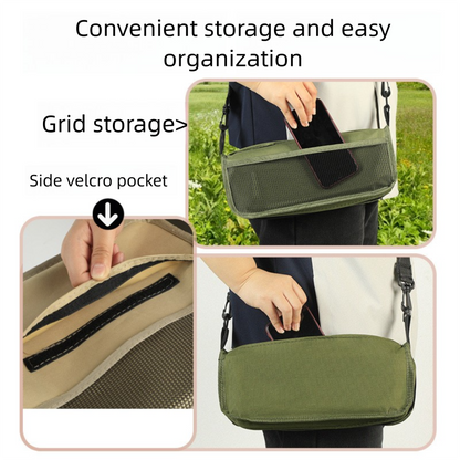 Green Portable Folding Backpack Stool with Carrying Case – Compact, Durable Outdoor Seat for Camping, Hiking, Fishing & Travel(small)