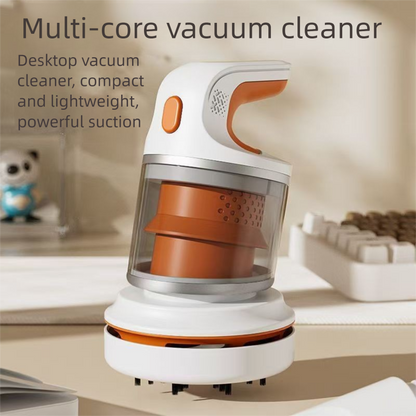 Green Compact Desktop Vacuum Cleaner – Cordless Handheld Dust Remover for Office, Keyboard, Car & Home Use with Dual Suction Modes and USB Charging