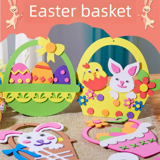 5-Pack The Chick and the Rabbit Easter EVA Craft Basket Kit â DIY Creative Art & Craft Supplies for Kids, Perfect for Parent-Child Activities and Holiday Decorations.