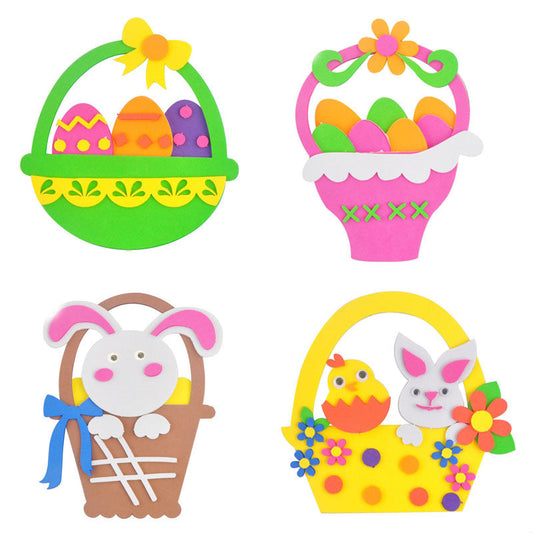4-Pack Easter EVA Craft Basket Kit â DIY Decorative Set for Kids, Perfect for Holiday Crafts, Classroom Activities & Parent-Child Projects.
