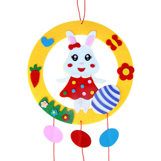 Rabbit 3-Piece Easter Kids Craft Decoration Set â DIY Hanging Ornaments for Preschool Activities and Holiday Fun.