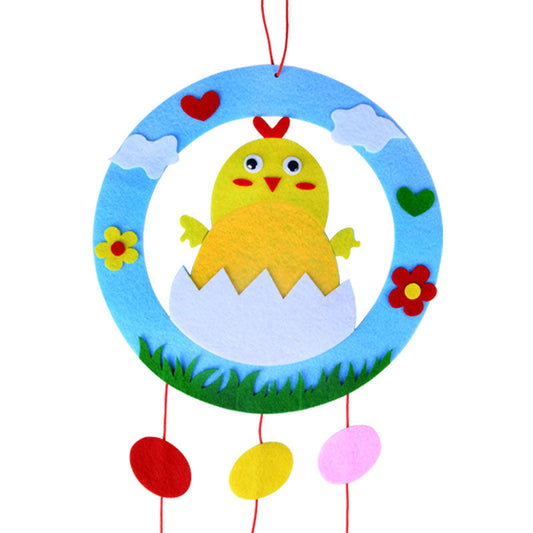 Chickens 3-Piece Easter Kids Craft Decoration Set â DIY Hanging Ornaments for Preschool Activities and Holiday Fun.