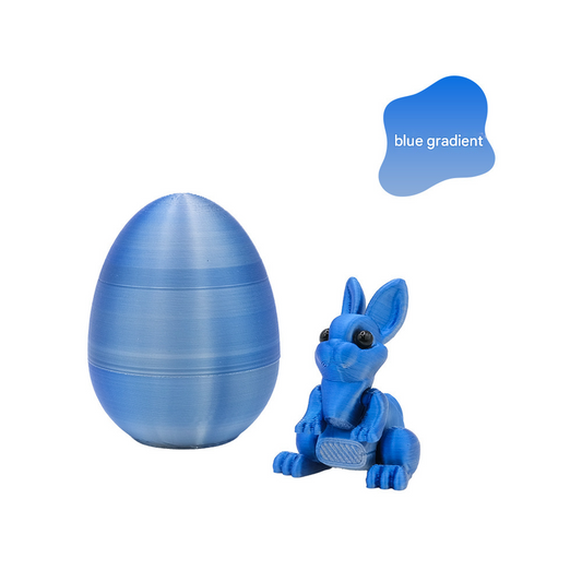 3-Piece Deep blue gradient Easter Surprise Egg Set â Identical Interactive Figurines with Hinged Shell, Collectible Holiday Display Toy.