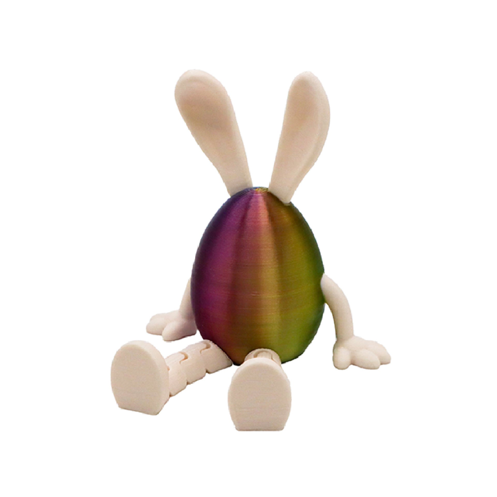 3-Piece Cool and colorful Easter Figurine Set â Identical Poseable Egg-Shaped Toys for Holiday Display and Interactive Play.