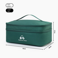 Green Large First Aid Organizer –35×24×17cm Double-Layer Medicine Storage Case for Family & Travel Use