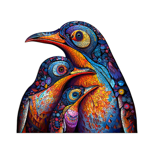 Irregular-Shaped Puzzle â A3 Size (33Ã43cm), 210-Piece Design, 4mm Thickness, Compact Packaging(Three Penguins).