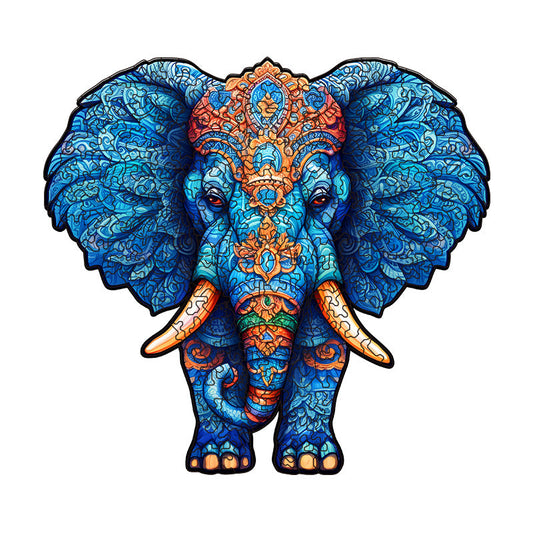 Irregular-Shaped Puzzle â A3 Size (33Ã43cm), 210-Piece Design, 4mm Thickness, Compact Packaging(Glacier Blue Elephant).