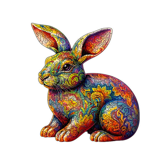 Irregular-Shaped Puzzle â A3 Size (33Ã43cm), 210-Piece Design, 4mm Thickness, Compact Packaging(Ceramic rabbit).