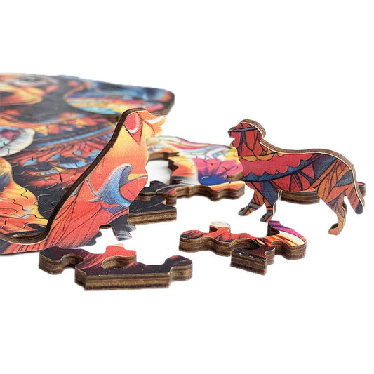 Irregular-Shaped Puzzle â A3 Size (33Ã43cm), 210-Piece Design, 4mm Thickness, Compact Packaging(Ceramic rabbit).