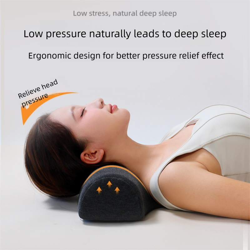Pink Cervical Support Pillow – Memory Foam Core with Ergonomic Design for Neck Pain Relief and Deep Sleep