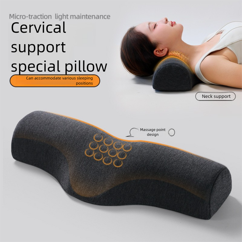 Pink Cervical Support Pillow – Memory Foam Core with Ergonomic Design for Neck Pain Relief and Deep Sleep
