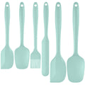 6-Piece Green Silicone Spatula Set – Heat-Resistant, Non-Scratch Kitchen Tools with Integrated Metal Reinforcement, Dishwasher Safe, for Cooking, Mixing, and Baking