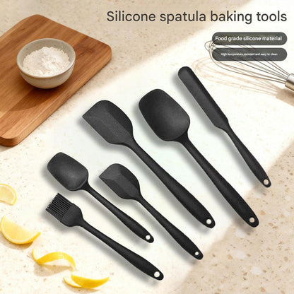 6-Piece Green Silicone Spatula Set – Heat-Resistant, Non-Scratch Kitchen Tools with Integrated Metal Reinforcement, Dishwasher Safe, for Cooking, Mixing, and Baking