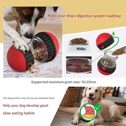 2-Pack Small Slow Feeder Dog Toy – Red & Green Rolling Treat Dispenser Balls for Puzzle Feeding, Mental Stimulation, and Digestive Health(Size: L)