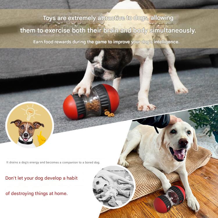 2-Pack Small Slow Feeder Dog Toy – Red & Green Rolling Treat Dispenser Balls for Puzzle Feeding, Mental Stimulation, and Digestive Health(Size: L)