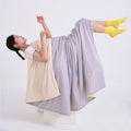Yellow and gray color combination Cooling Summer Quilt with Ice Silk Fabric Lightweight Breathable Air Conditioner Blanket 150x200cm Soft Washable Comforter for Home Sleep Comfort