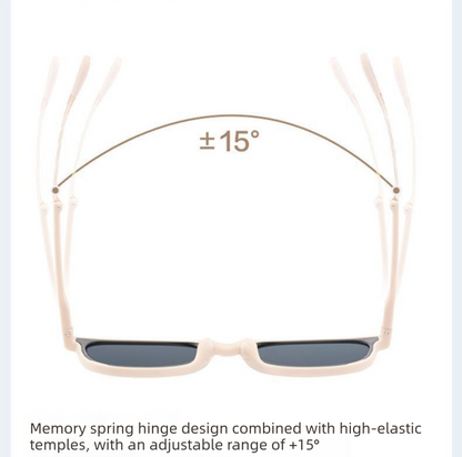 Black Foldable UV400 Sunglasses for Men and Women – Lightweight Driving & Outdoor Sun Glasses with Hard Case, 18.4g TR+Metal Frame, Compact 32mm Folded Size