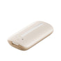 2-Pack Beige Portable Pill Splitter Set – Dual-Function Medication Divider with Stainless Steel Blade and Removable Silicone Liner