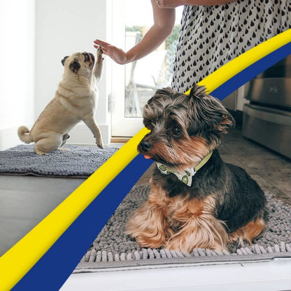 Deep red 50×80 cm Extra-Thick Chenille Floor Mat for Bathrooms and Pet Use – High-Density Absorbent, Non-Slip, Machine-Washable Rug for Dogs and Humans