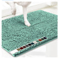 Sea Foam Green 50×80 cm Extra-Thick Chenille Floor Mat for Bathrooms and Pet Use – High-Density Absorbent, Non-Slip, Machine-Washable Rug for Dogs and Humans